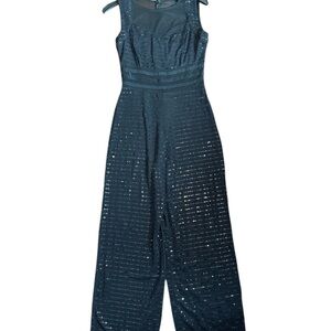 Elegant Black Sequin Jumpsuit